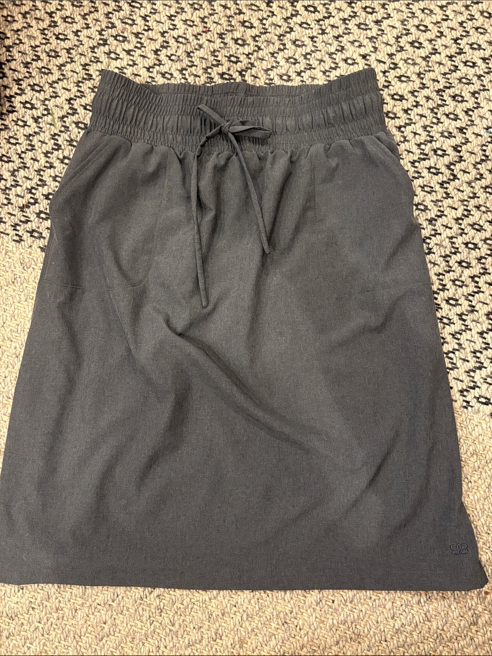 Albion Gray Drawstring Skirt Sz Medium Tall
